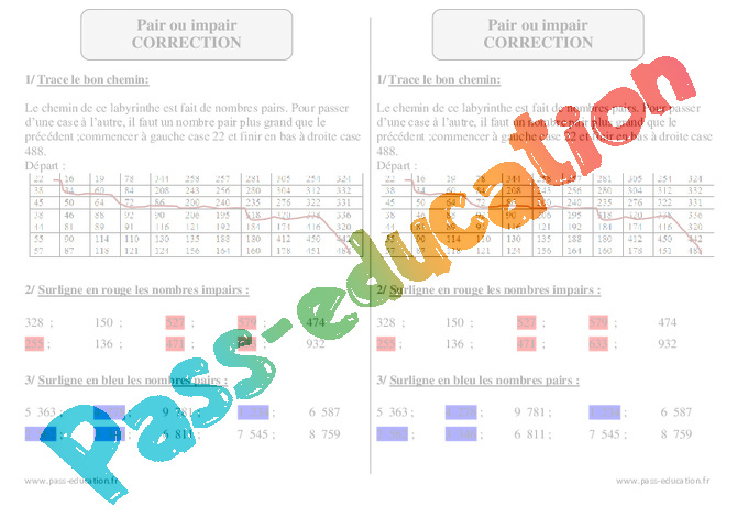 Pair Ou Impair – Ce2 – Exercices Avec Correction dedans Image De  Nombre Pair Et Impair A Imprimer