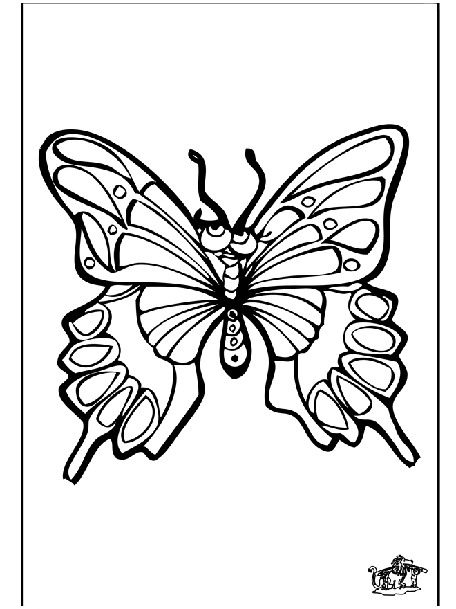 Papillon 4 – Coloriages Insectes concernant Coloriage Mandala Libellule