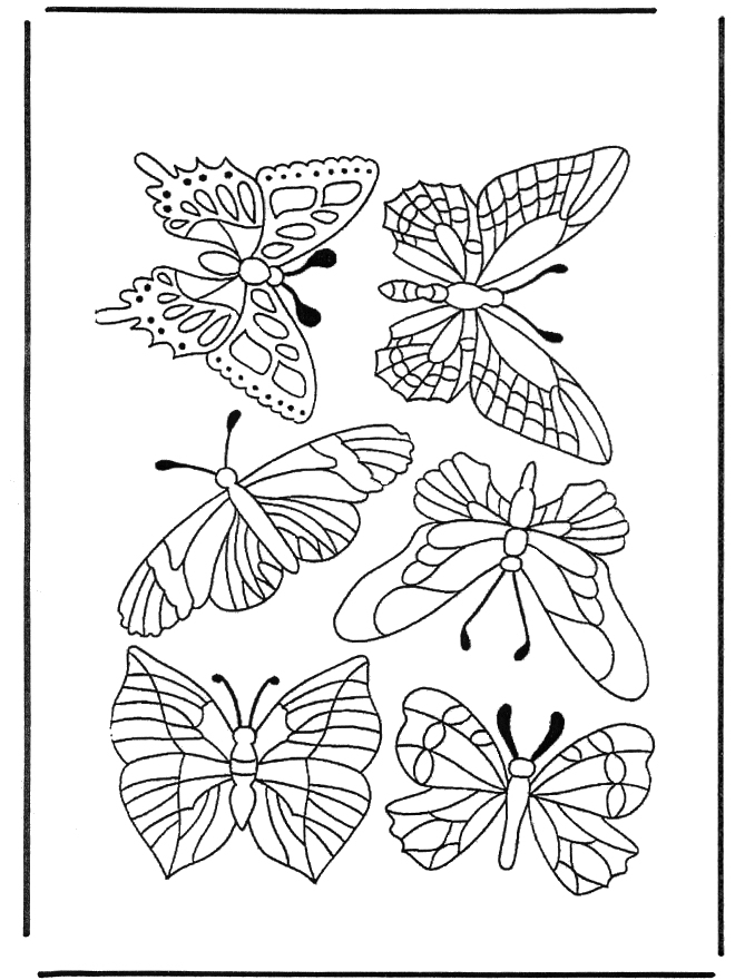 Papillons 1 – Coloriages Insectes à Coloriage Mandala Libellule