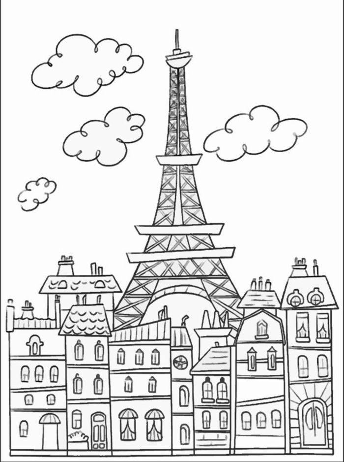 Paris Tour Eiffel Dessin Facile : Pourquoi Pas En Français ?: Comment pour Dessin A Colorier Facile Tour Eiffel