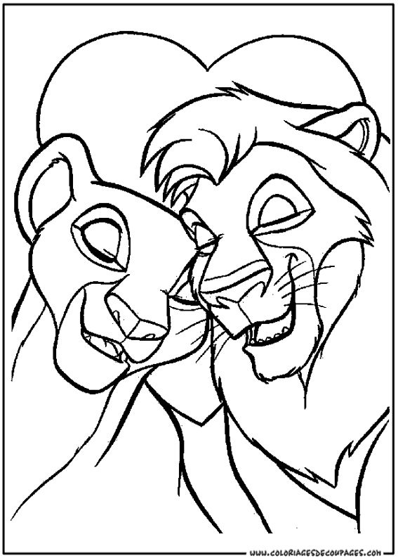 Pin By Sauvage Orchydee On Coloriages Disney | Lion Coloring Pages encequiconcerne Dessin A Colorier Facile Roi Lion