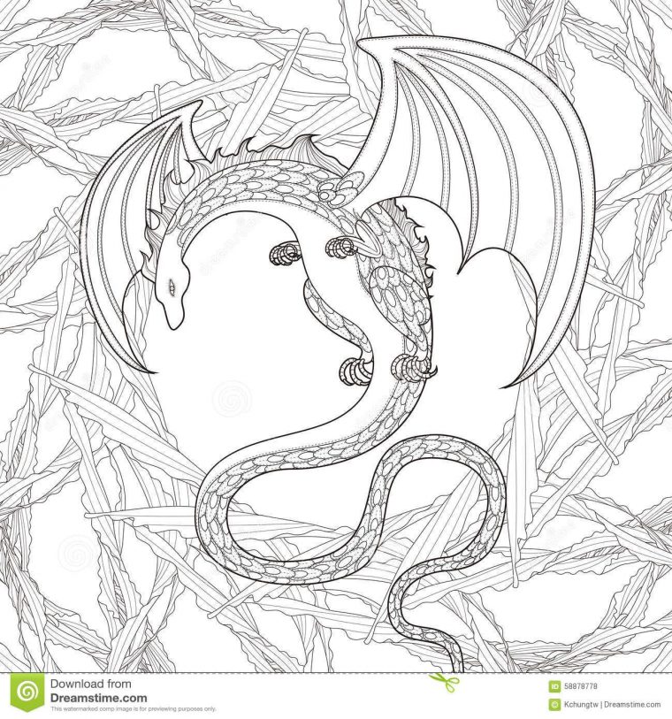 Pin On Coloriage Dragon intérieur Coloriage Magique Dragon