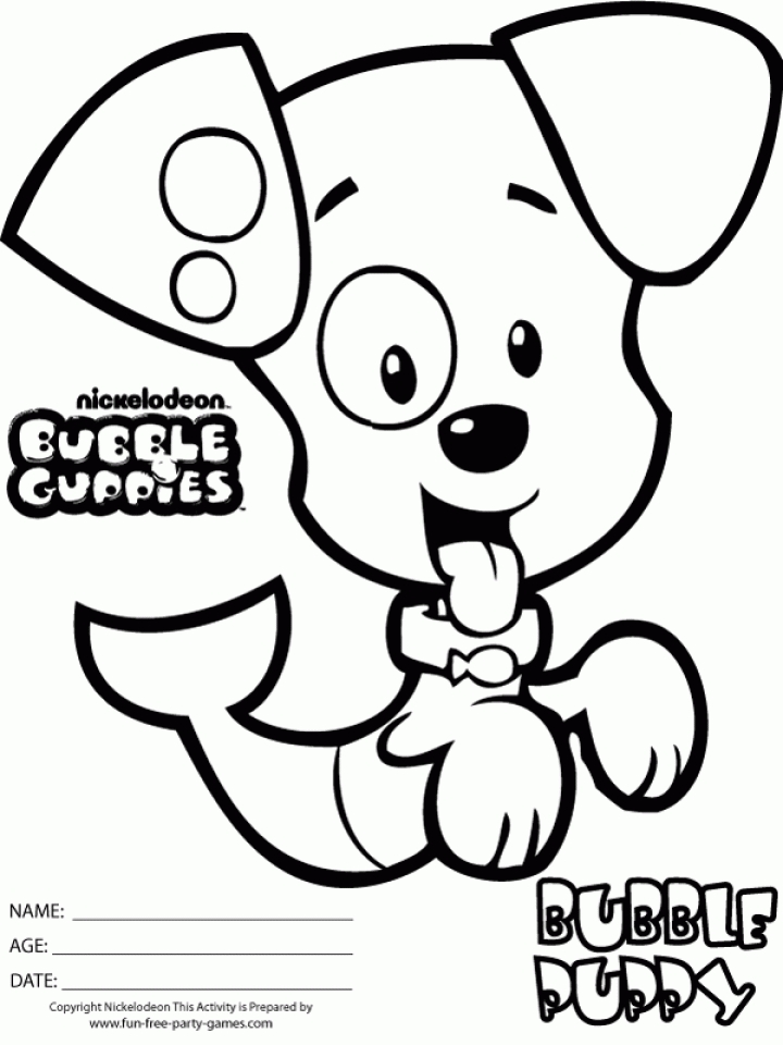 bubble guppies coloring page