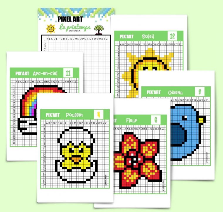 Printemps : 12 Modèles De Pixel Art À Télécharger Gratuitement – Un à Modele A Imprimer Pixel