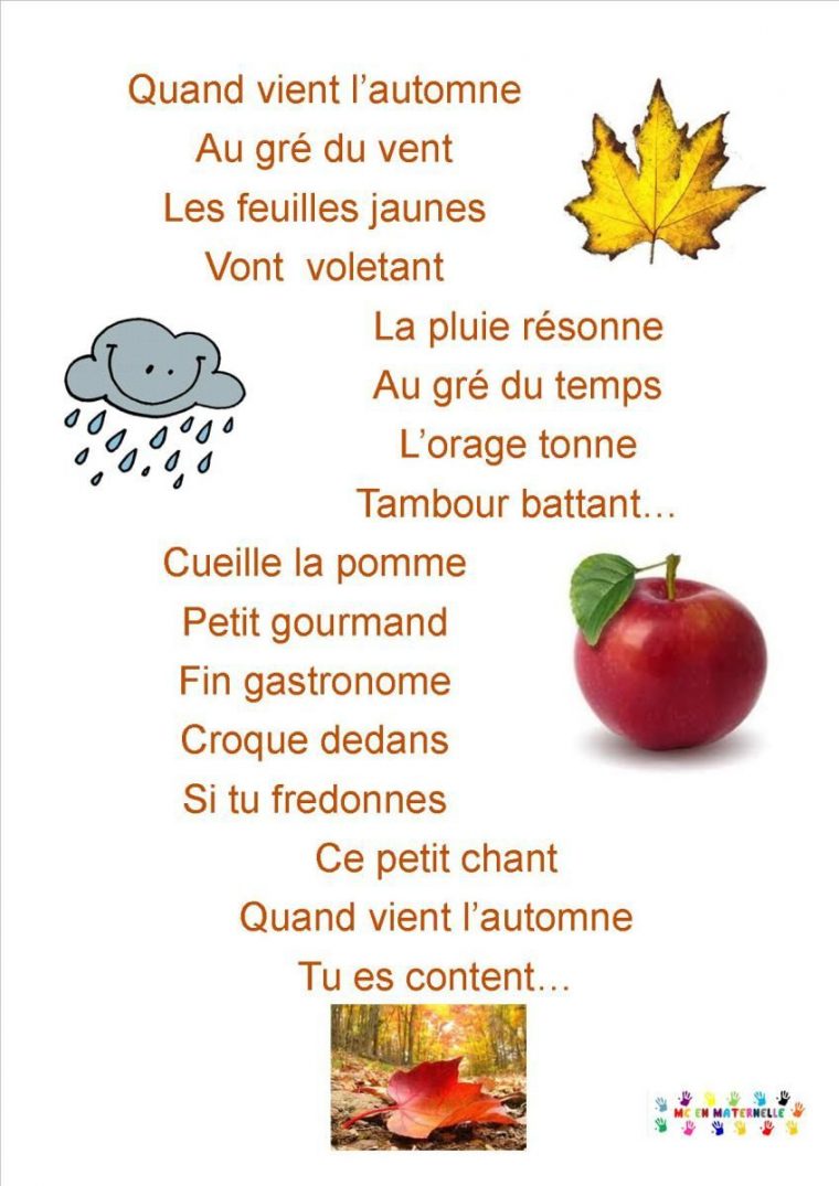 Quand Vient L'Automne | Comptine Automne, Comptines, Chansons Comptines serapportantà Comptine Quand Vient Lautomne