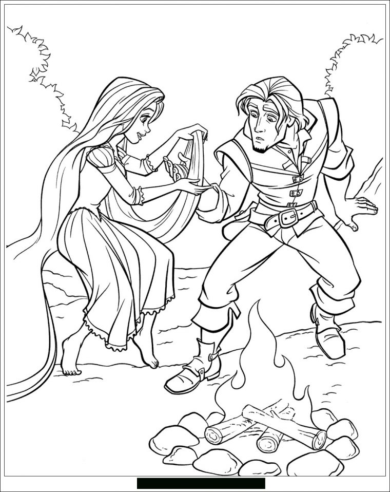 Raiponce Disney 4 – Coloriage Raiponce – Coloriages Pour Enfants avec Dessin Raiponce A Colorier Et A Imprimer