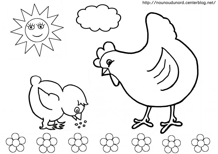 Sélection De Coloriage Poule À Imprimer Sur Laguerche – Page 1 concernant Modele  De Poules As Colorier Pour Paques