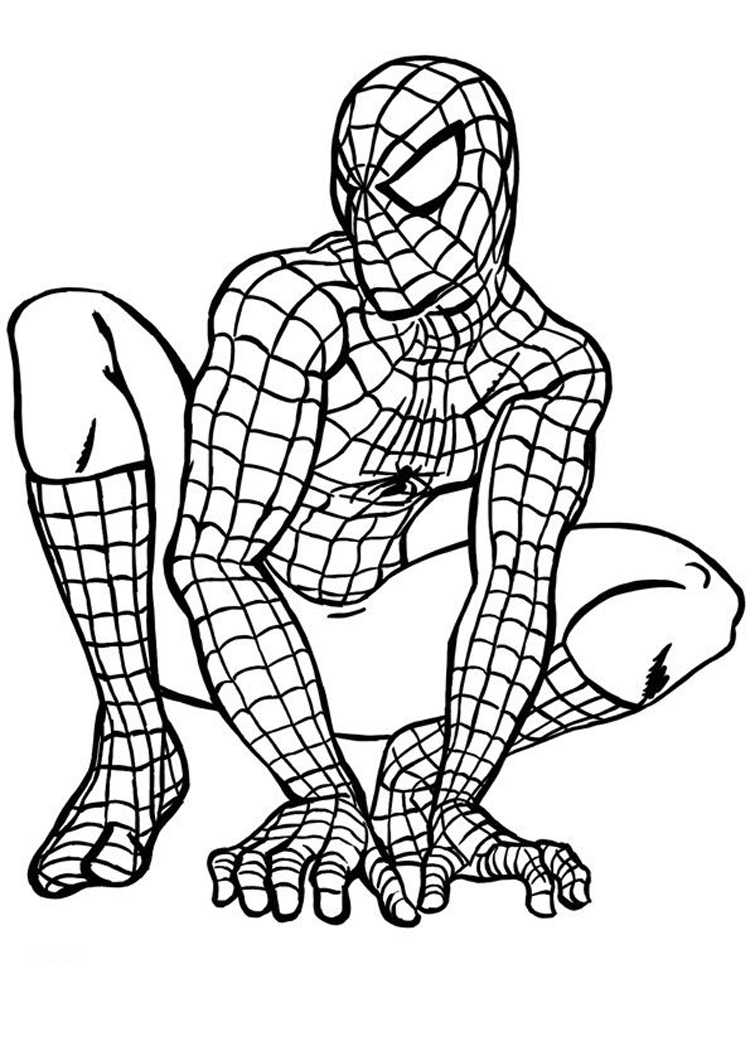 Spiderman 4 - Coloriage Spiderman - Coloriages Pour Enfants concernant Dessin Spiderman Facile A Colorier