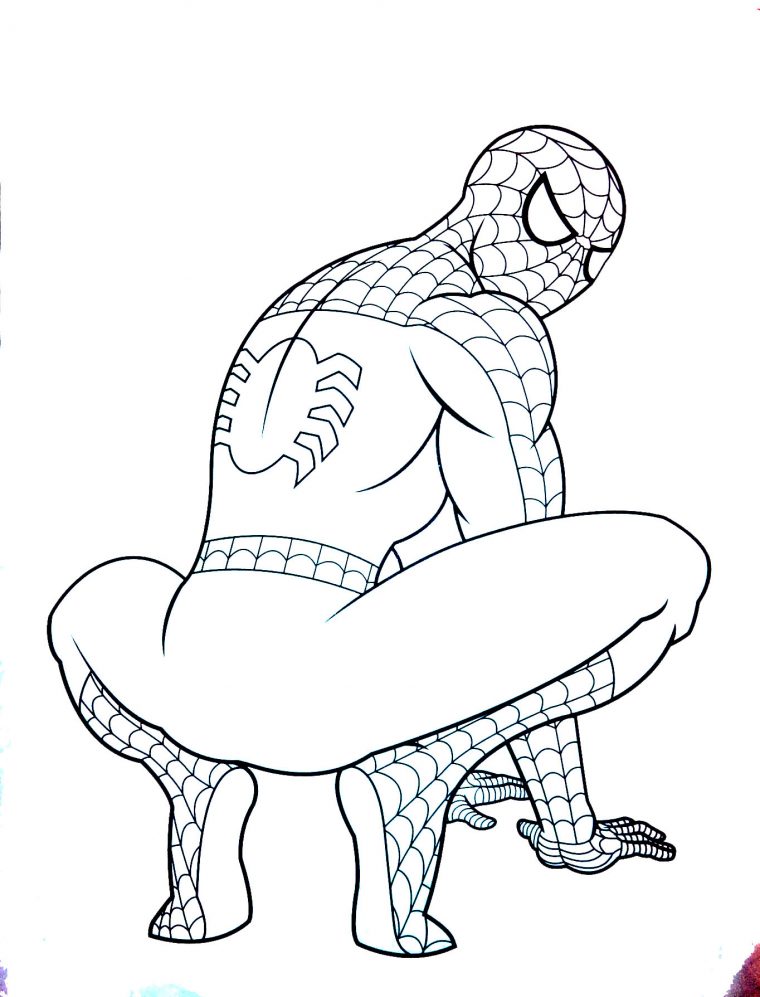 Spiderman Gratuit 1 – Coloriage Spiderman – Coloriages Pour Enfants pour Dessin A Colorier Facile Gratuit