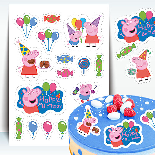 Stickers En Sucre Peppa Pig, Une Fiche A4 En Sucre À Découper Creasweet serapportantà Ladybug A Decouper