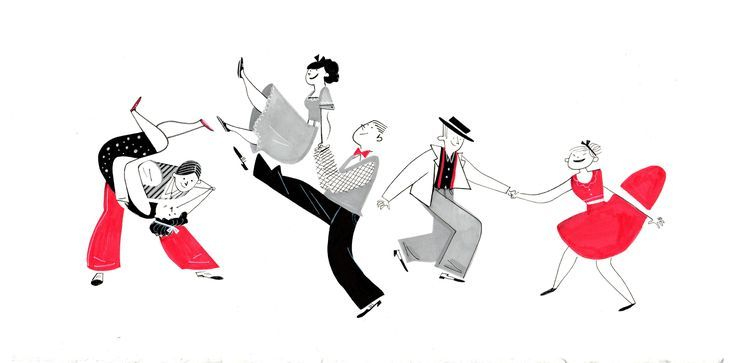 Swing Dance Sur Behance | Danse Swing, Illustration Et Danse Moderne dedans Dessin A Colorier Et A Imprimer Ûber