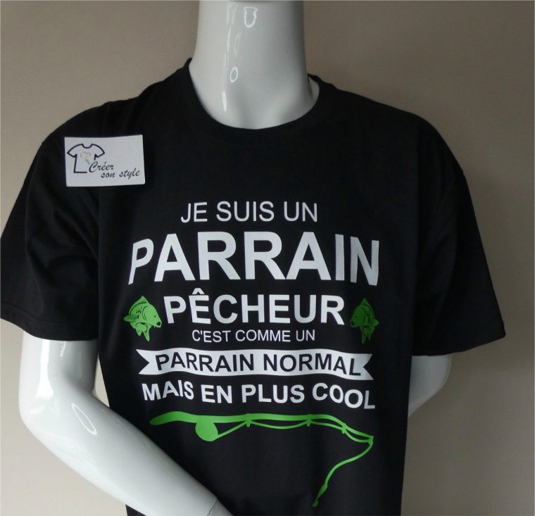 Tee Shirt "Je Suis Un Parrain Pêcheur" – Creersonstyle serapportantà Souris Blanche Lunette Noire Dessin Animac