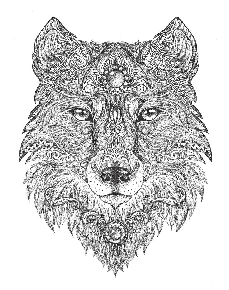 The 25+ Best Mandala Wolf Ideas On Pinterest | Animal Mandala Tattoo tout Coloriage Mandala Loup