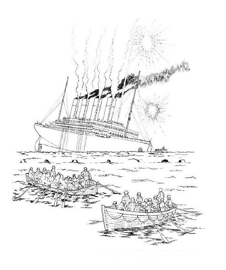 titanic coloring pages