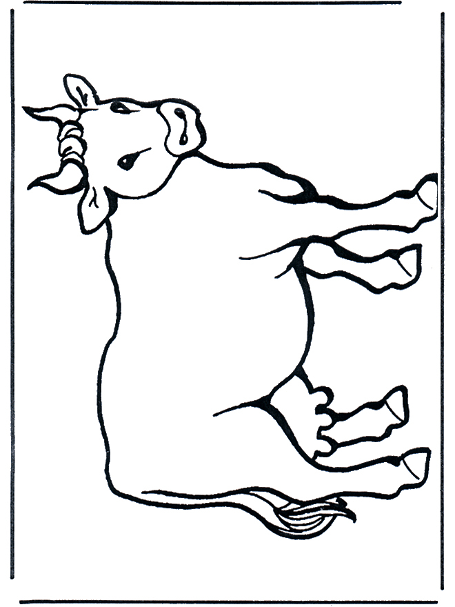 Vache 2 – Coloriages Animaux De La Ferme avec Coloriage Animaux 7 Ans