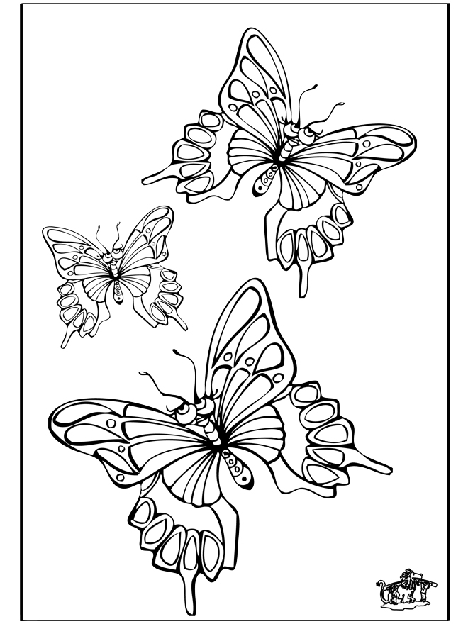 Vlinder 5 – Coloriages Insectes encequiconcerne Coloriage Mandala Libellule