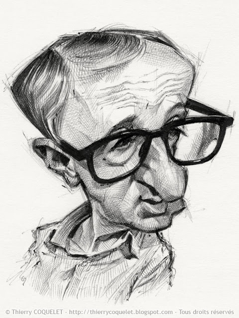 Woody Allen | Caricaturas, Desenho De Caricatura, Caricatura serapportantà Mots Croisacs Facile Version Papier