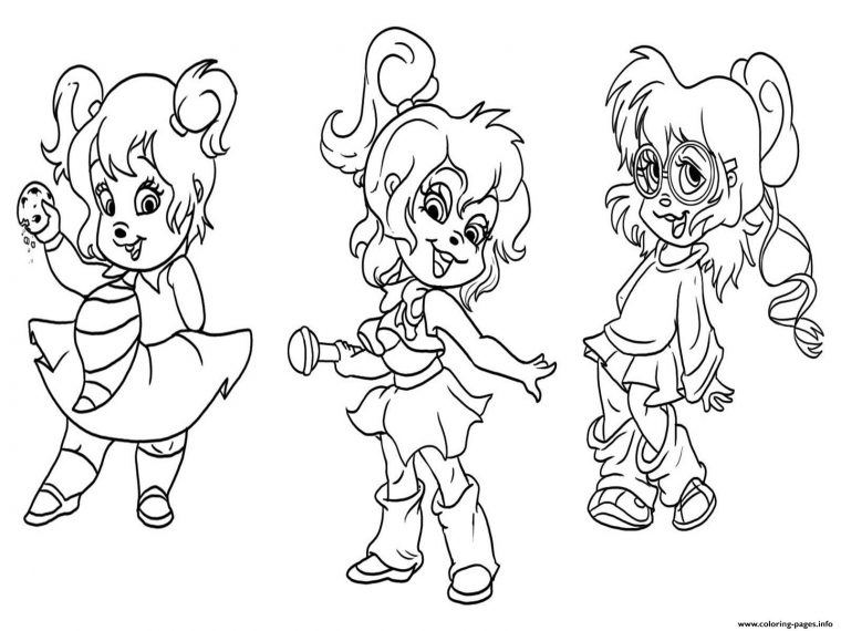 alvin and chipmunks coloring pages