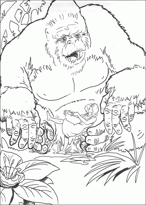 king kong coloring page