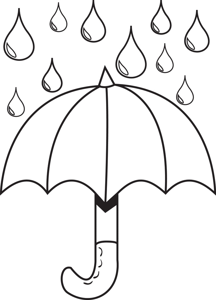 umbrella coloring page