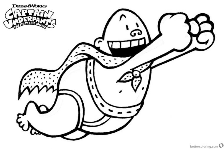 coloring pages captain underpants