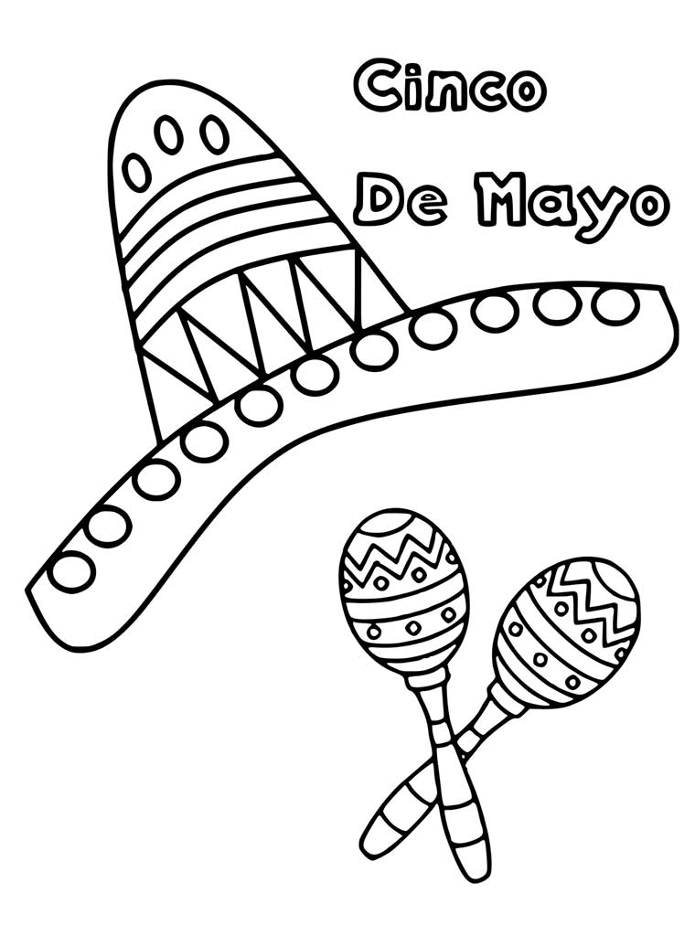 coloring pages for cinco de mayo