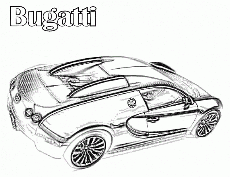 bugatti coloring page