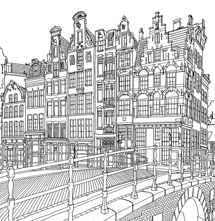 city coloring pages