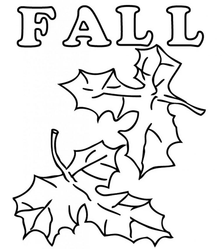 fall leaves coloring pages