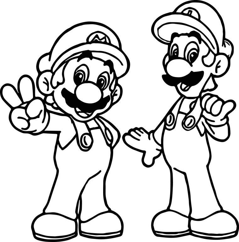 luigi coloring pages