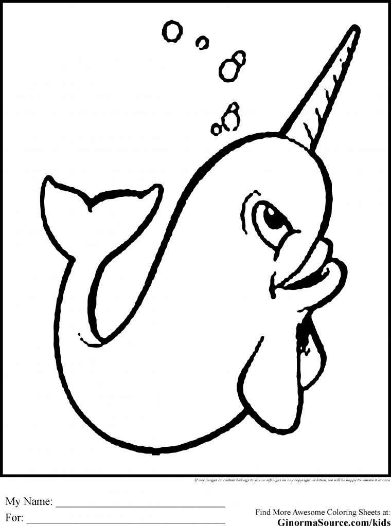 narwhal coloring pages