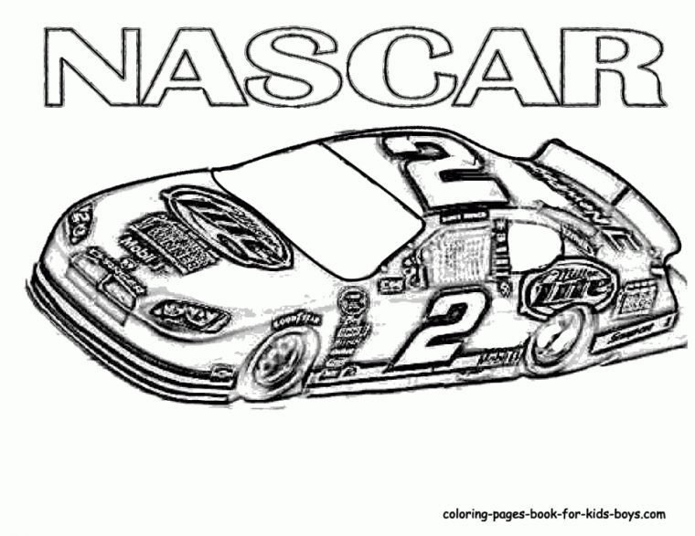 nascar coloring pages