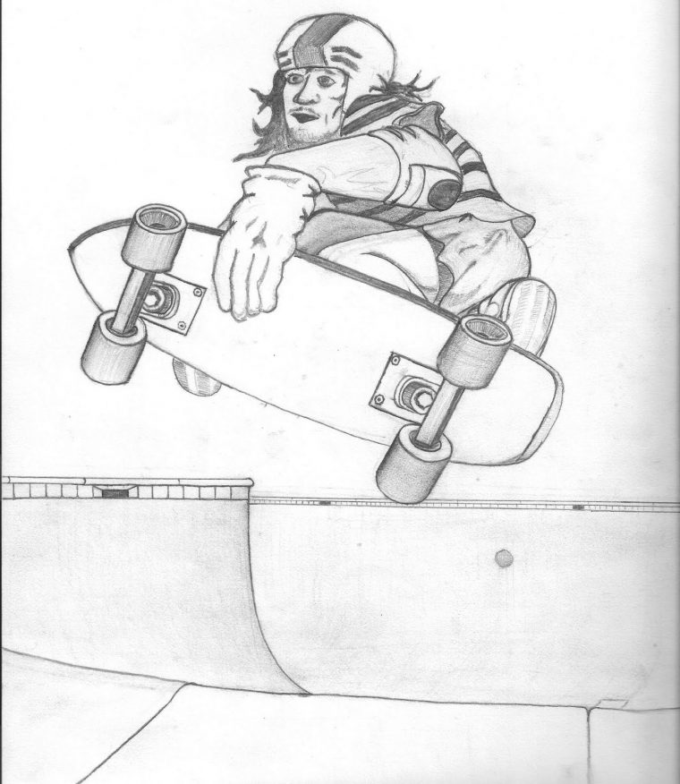 skateboard coloring page