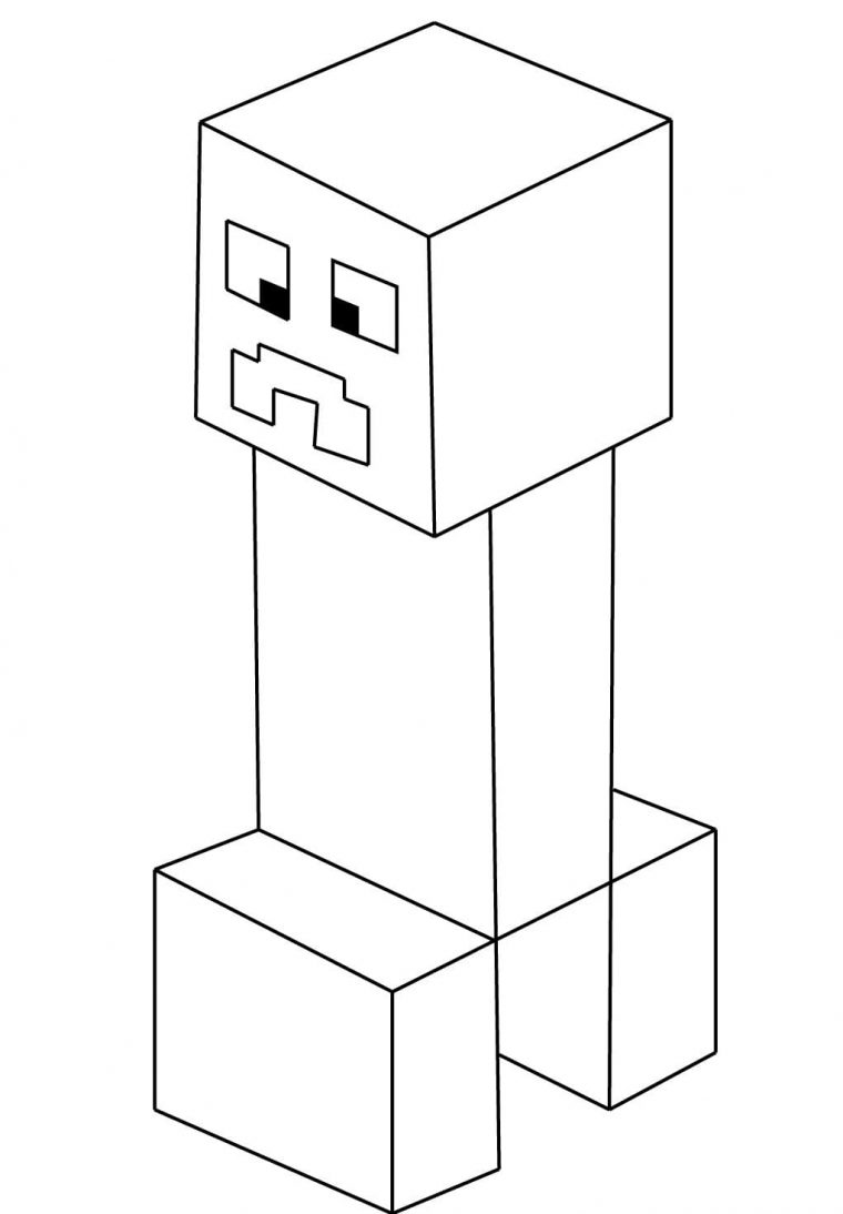 minecraft creeper coloring page