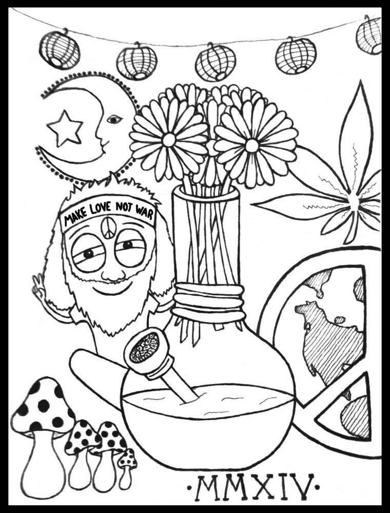 simple stoner coloring pages