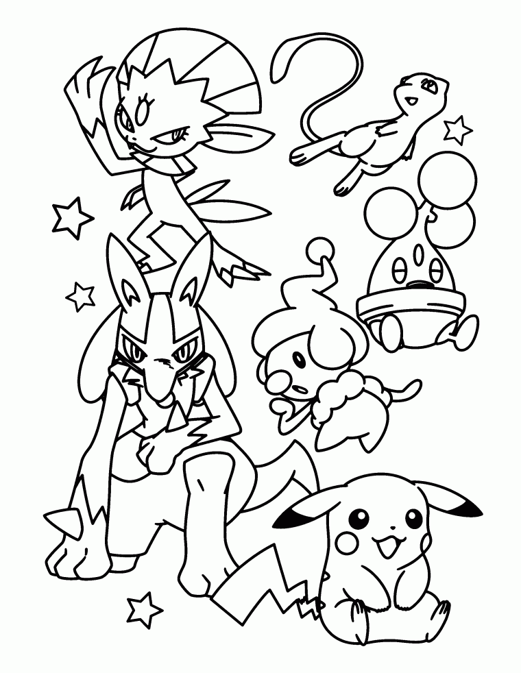 lucario coloring page