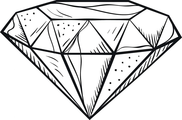 diamond coloring page