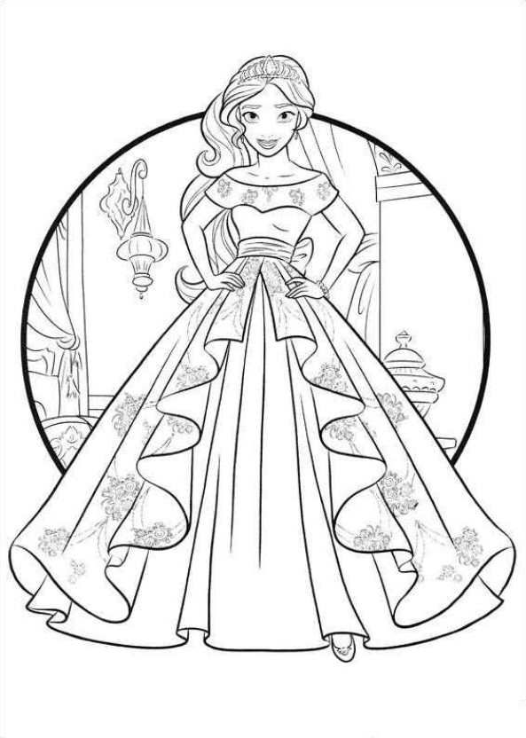 elena of avalor coloring pages