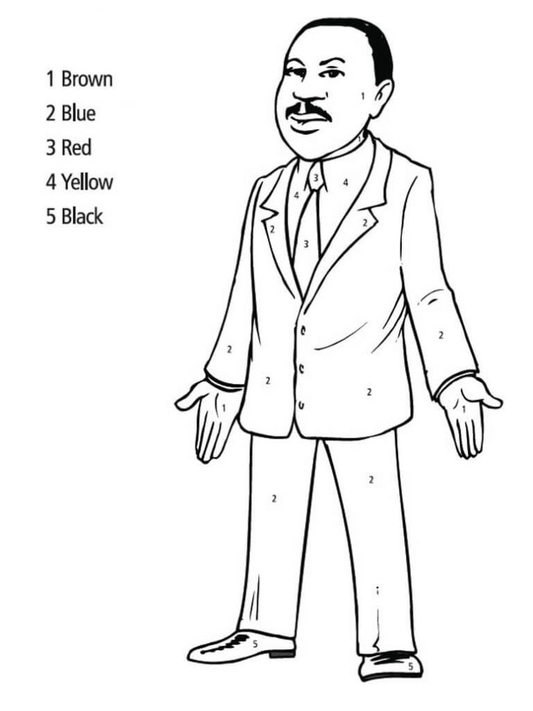 martin luther king coloring page