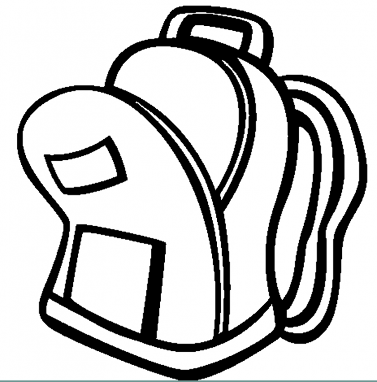 coloring page backpack