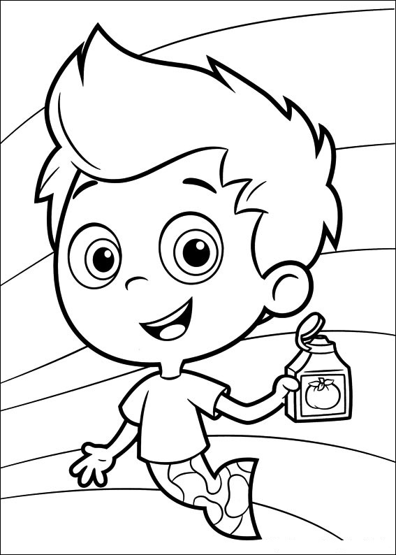 coloring pages bubble guppies