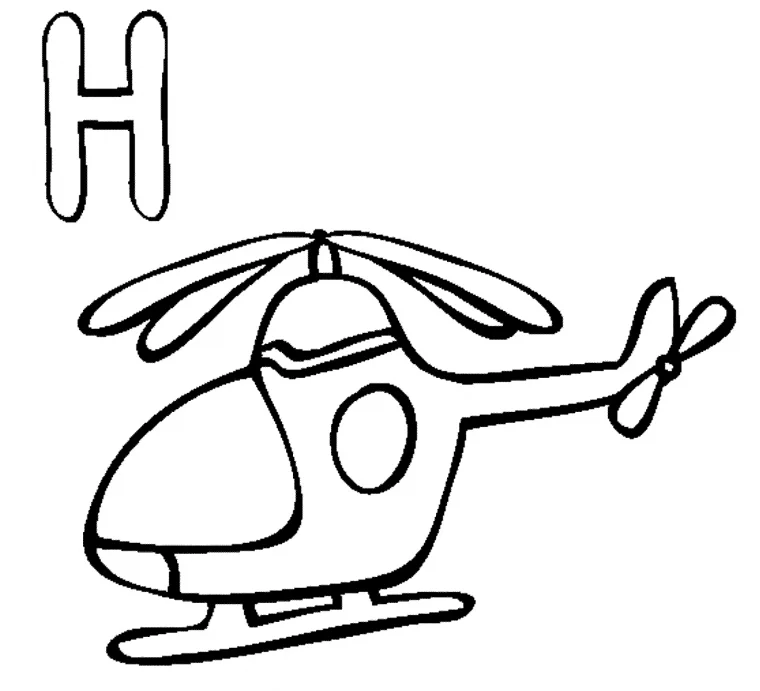 letter h coloring pages