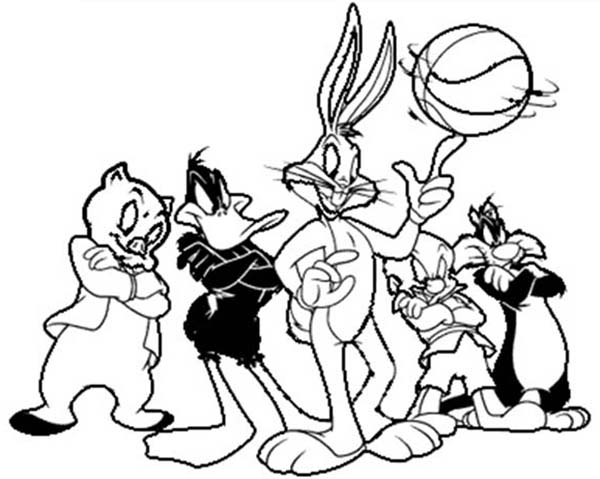 space jams coloring pages