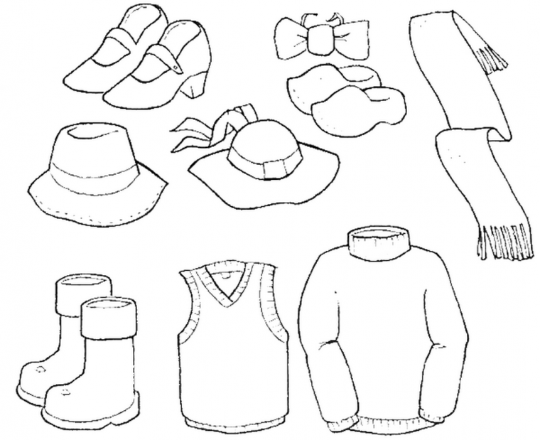 clothes coloring pages