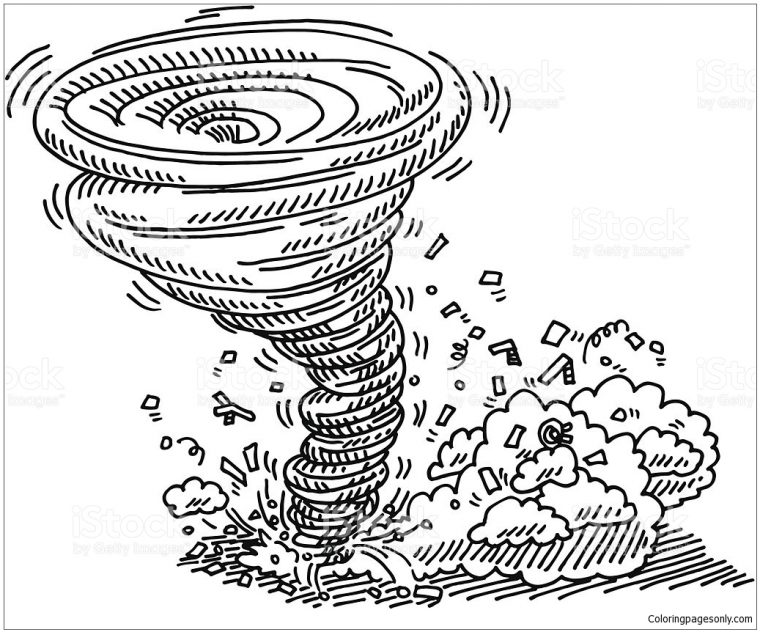 coloring pages tornado