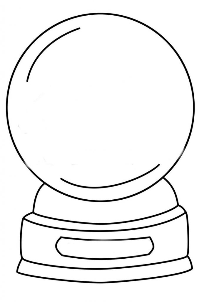 snow globe coloring page