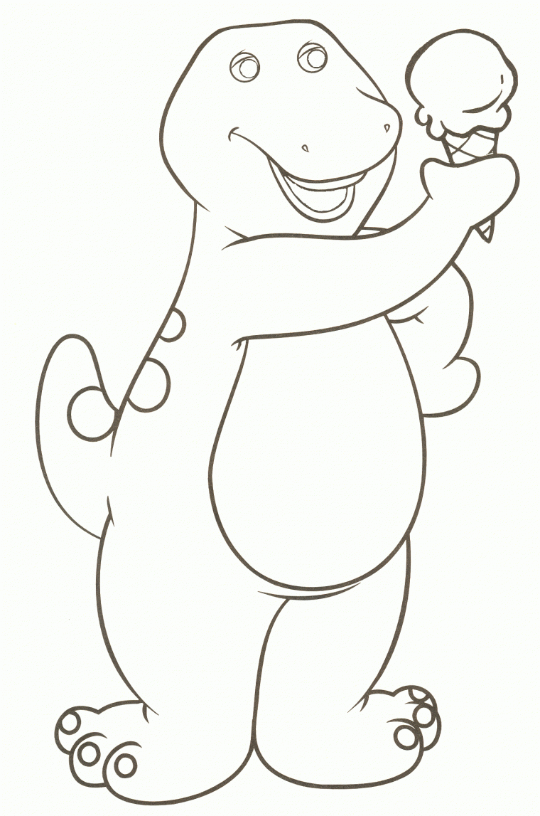 barney coloring pages