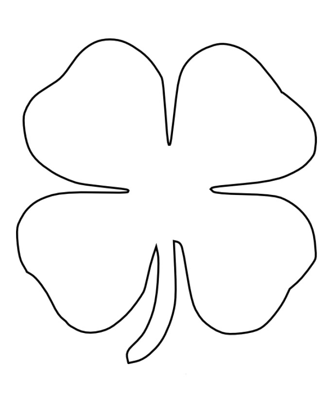 coloring pages of four leaf clover