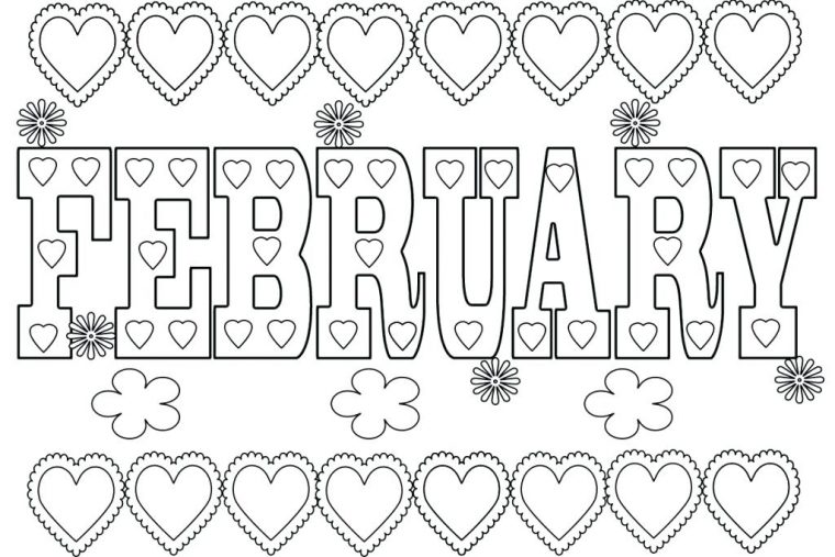 february coloring pages