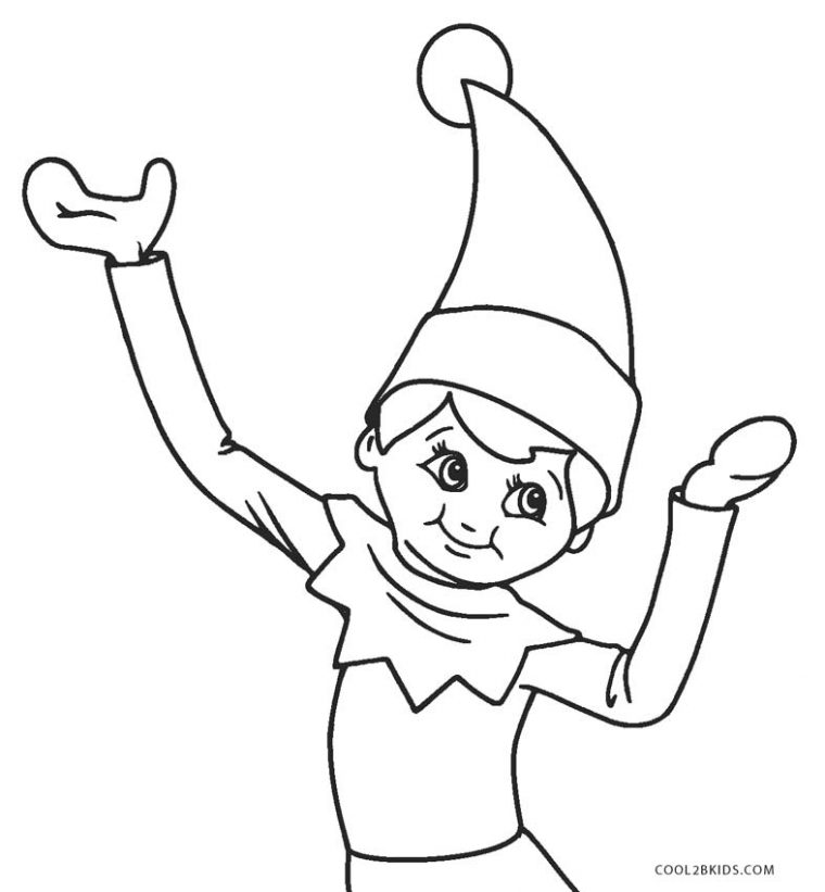 elves coloring pages